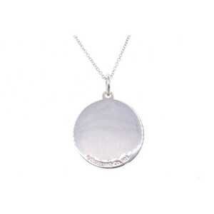 Tiffany Round Necklace Sterling Silver Pendant Choker Accessory CO
